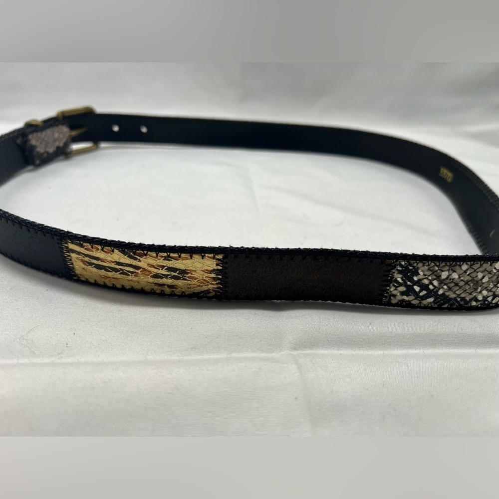 Patchwork leather belt - Picture 5 of 8